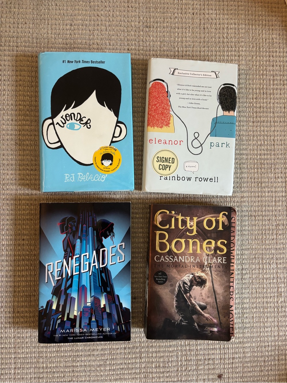 Assorted young adult novels from Cassandra, Clair, Marissa Myers, etc